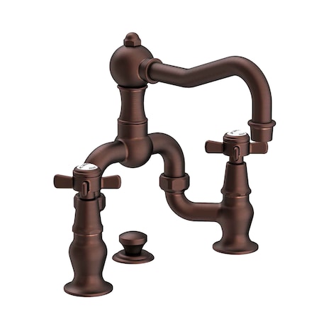 Newport Brass Lavatory Bridge Faucet in Oil Rubbed Bronze, Hand Relieved 1000B/ORB